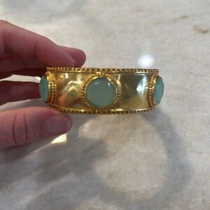 Gold and Green Women's Bracelet